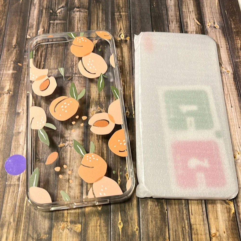 5for$10 Peach iPhone 12 Pro Max Case with Screen Protector Slim Phone Case